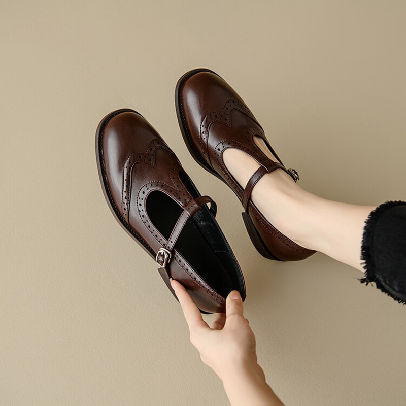 Women'S Shoes - Sapatos de couro dividido para mulheres,