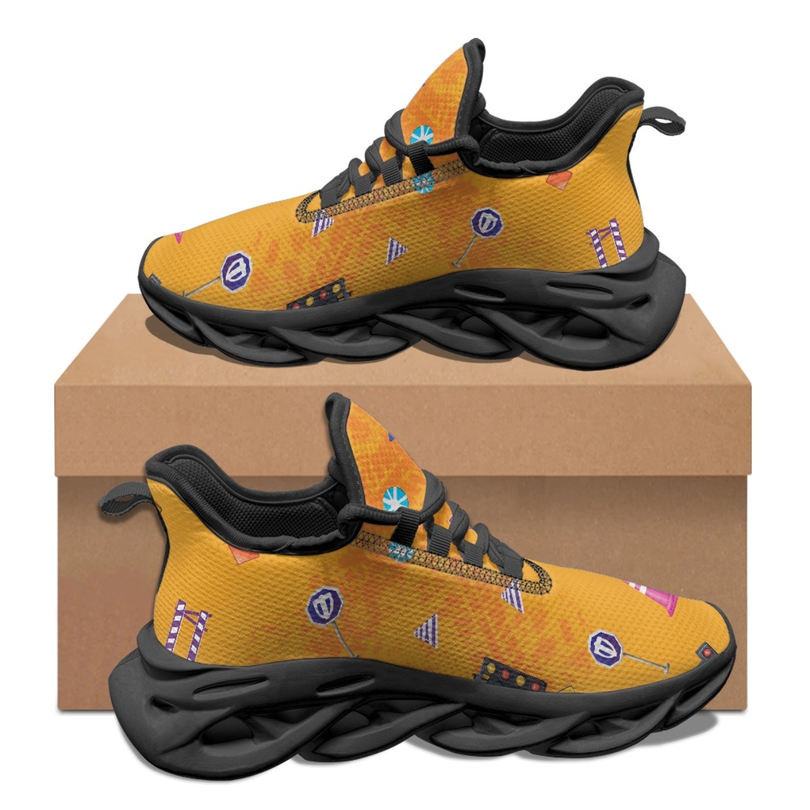 Lightweight Road Running Shoes - Tênis Masculinos Leves para Construção de